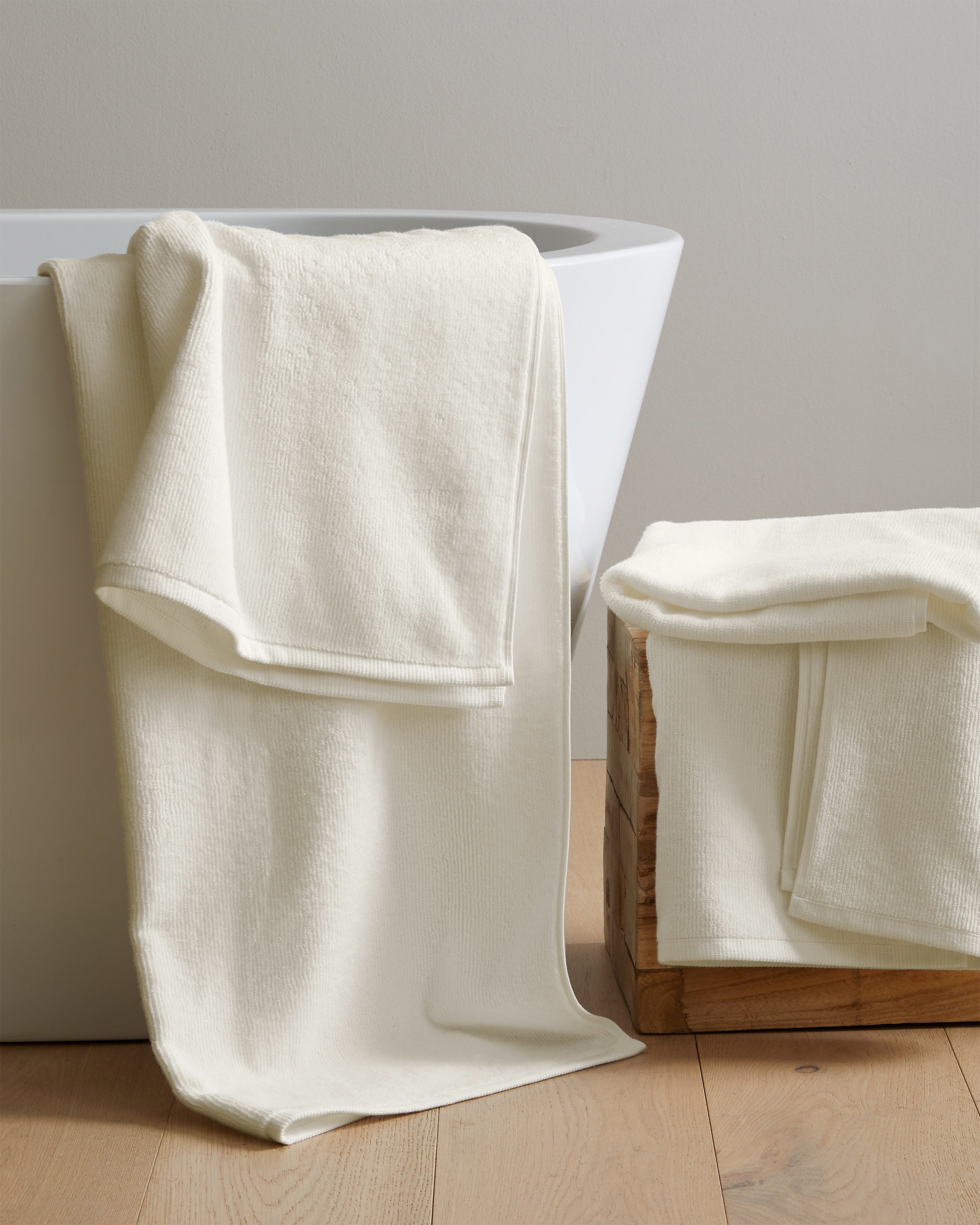 Turkish Ribbed Quick Dry Bath Towel Bundle