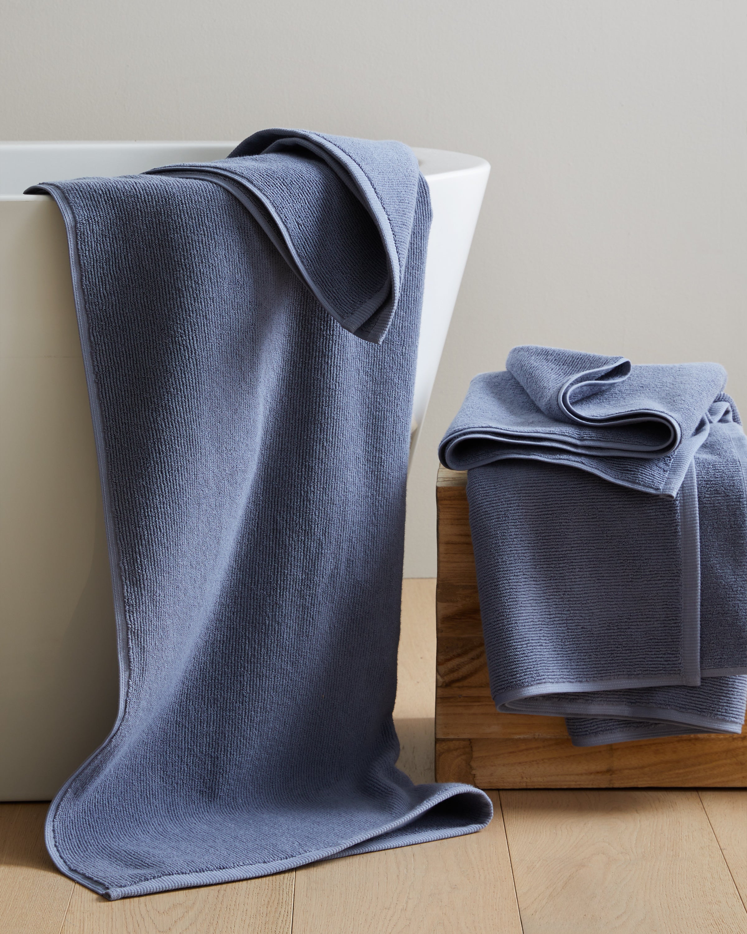 Turkish Ribbed Quick Dry Bath Towel Bundle