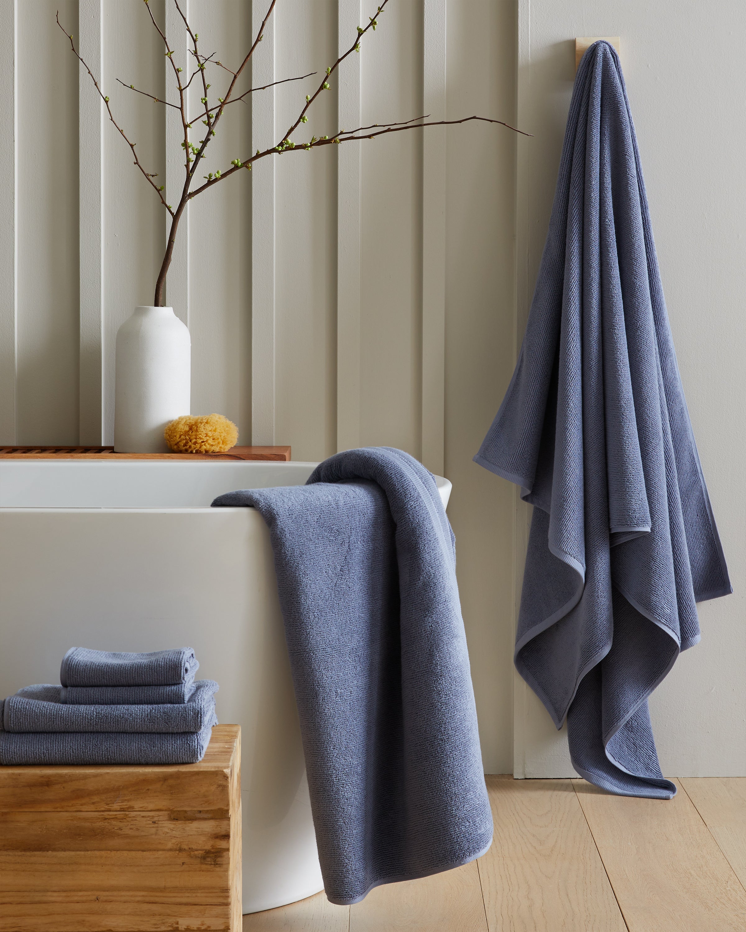 Turkish Ribbed Quick Dry Bath Towel Bundle