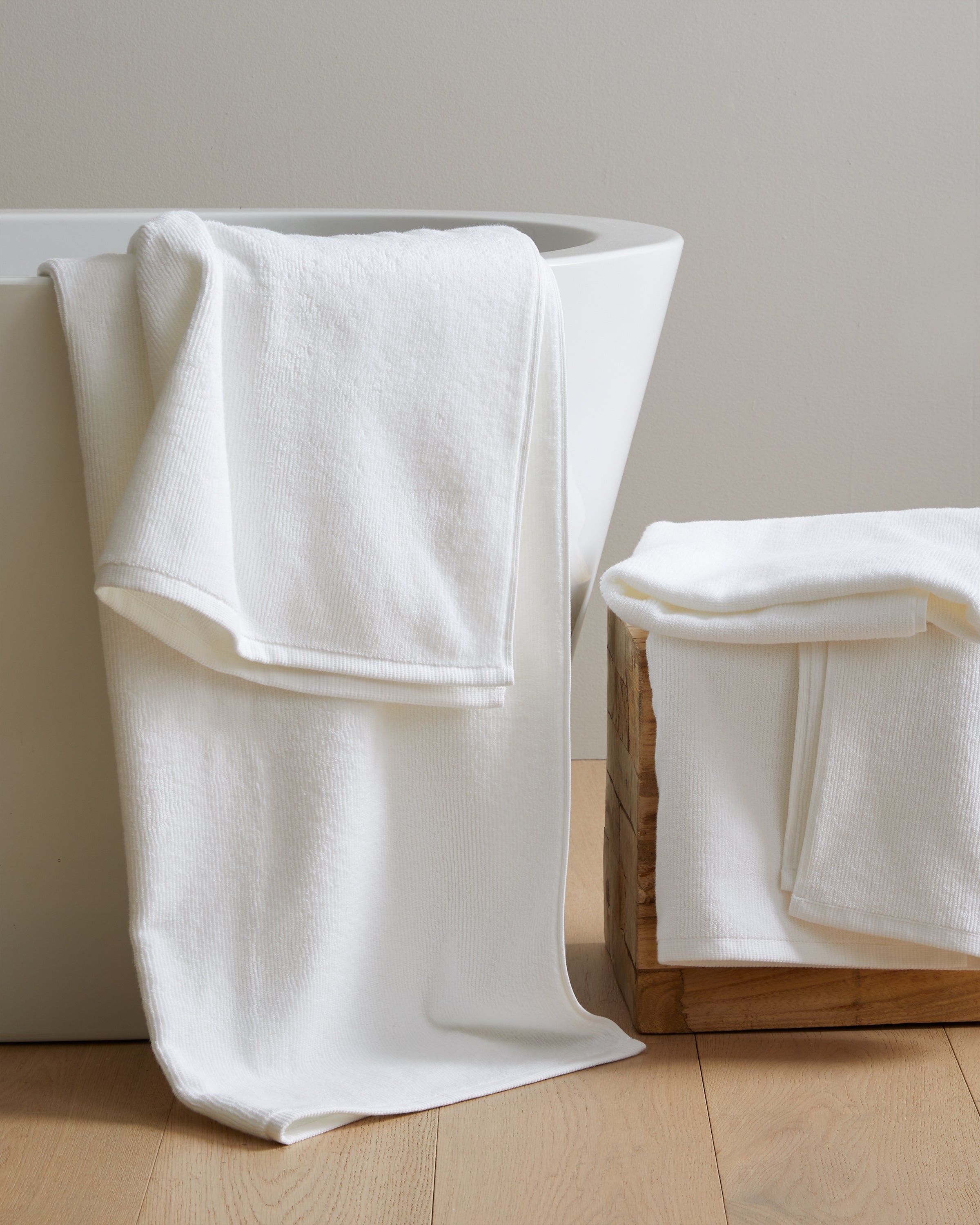 Turkish Ribbed Quick Dry Bath Towel Bundle