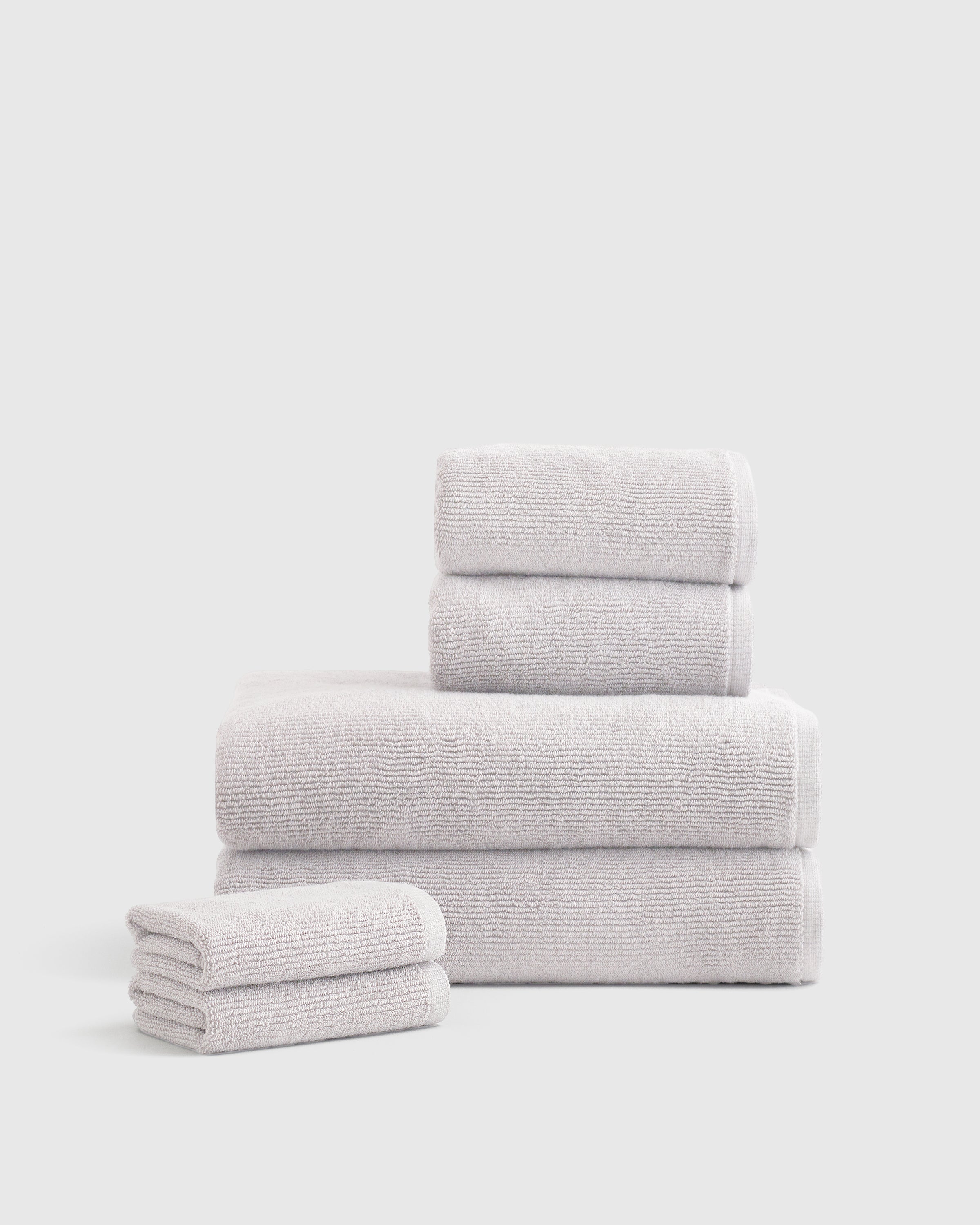 Turkish Ribbed Quick Dry Bath Towel Bundle