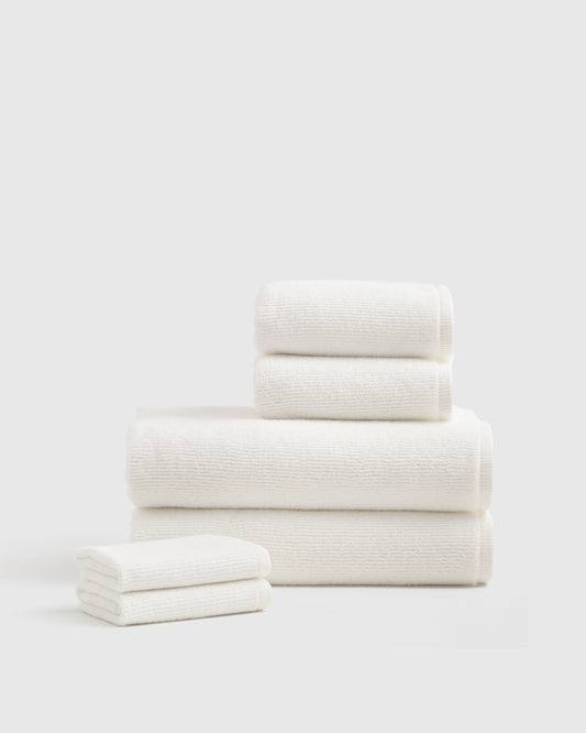 Turkish Ribbed Quick Dry Bath Towel Bundle
